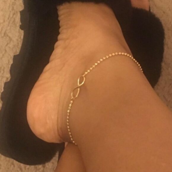 Sterling Silver or Gold Infinity ball chain Anklet - Picture 10 of 13